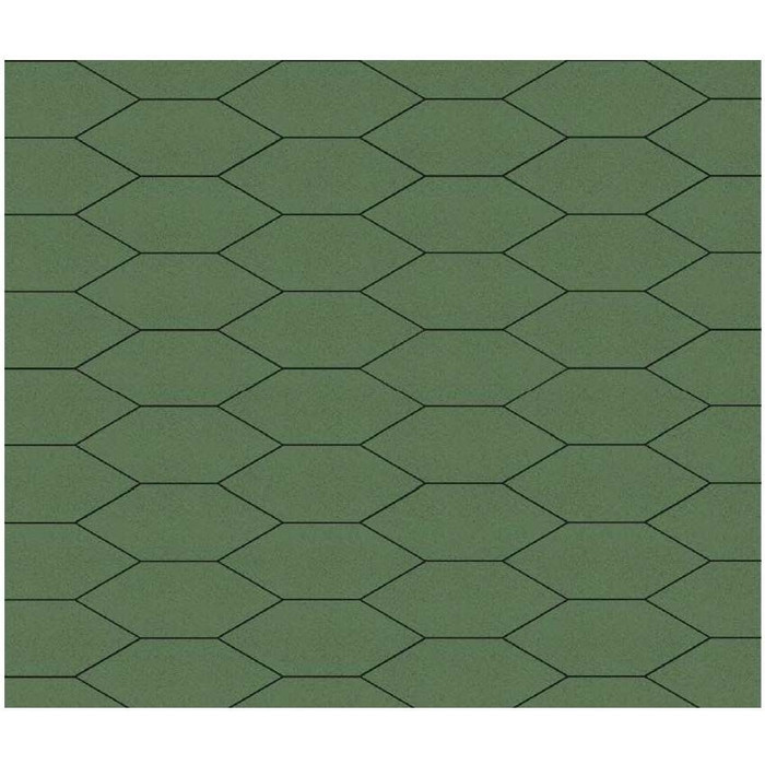 Тротуарная плитка Выбор Скошенный шестиугольник Б.1.ШГ.6 60 мм Стандарт Зеленый