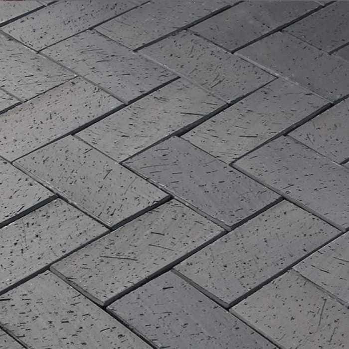 Клинкерная брусчатка Lode Tybet серо-синий шероxоватая, 200x100x47 мм